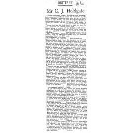 Obituary: Mr C J Holdgate