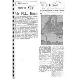 Obituary: Mr N L Knell