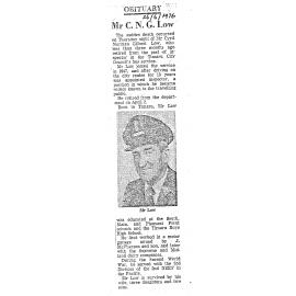 Obituary: Mr C N G Low