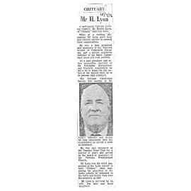 Obituary: Mr H Lyon