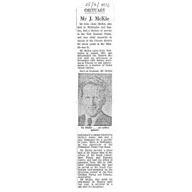 Obituary: Mr J McKie