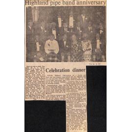 Highland pipe band anniversary / Celebration dinner