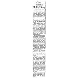 Obituary: Mr E C Berry