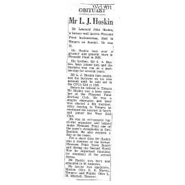 Obituary: Mr L J Hoskin