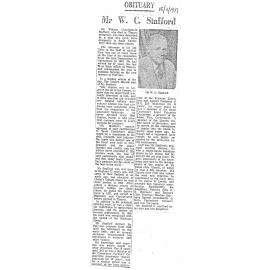 Obituary: Mr W C Stafford