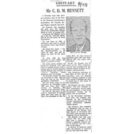 Obituary: Mr C D M Bennett
