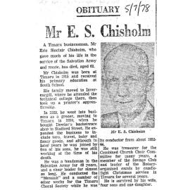 Obituary: Mr E S Chisholm