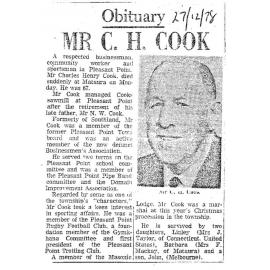 Obituary: Mr C H Cook