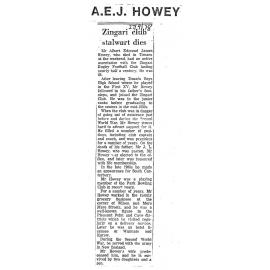 Obituary: A E J Howey, Zingari club stalwart dies