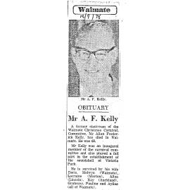 Obituary: Mr A F Kelly