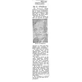 Obituary: Mr E O'Sullivan