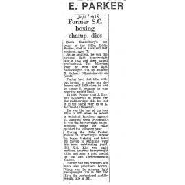 Obituary: E Parker, Former SC boxing champ dies