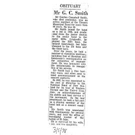 Obituary: Mr G C Smith