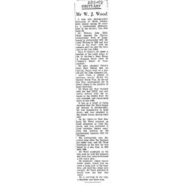Obituary: Mr W J Wood