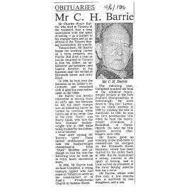 Obituary: Mr C H Barrie