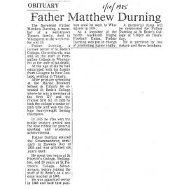 Obituary: Father Matthew Durning