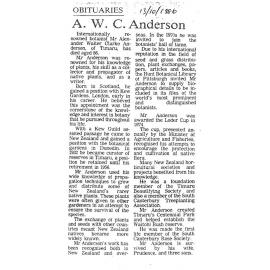Obituary: A W C Anderson