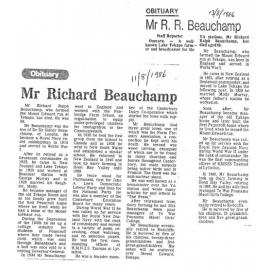 Obituary: Mr R R Beauchamp