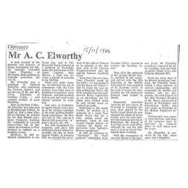Obituary: Mr A C Elworthy