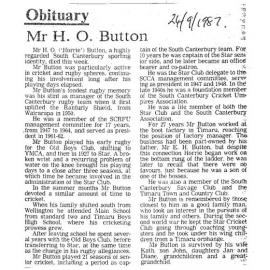 Obituary: Mr H O Button