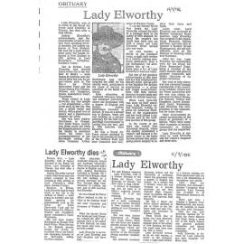 Obituary: Lady Elworthy