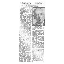 Obituary: Mr Ian James Caird