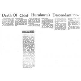 Obituary: Ruth Hill, Death Of Chief Huruhuru's Descendant