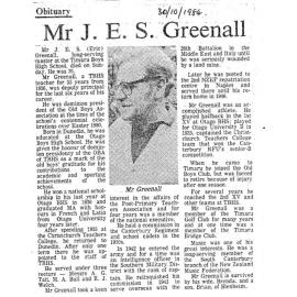 Obituary: Mr J E S Greenall