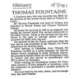 Obituary: Thomas Fountaine