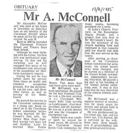 Obituary: Mr A McConnell