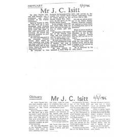 Obituary: Mr J C Isitt