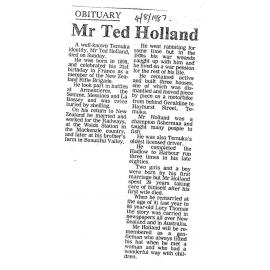 Obituary: Mr Ted Holland