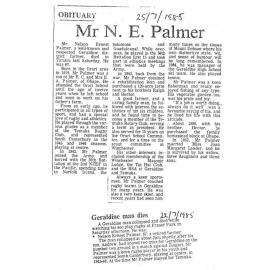 Obituary: Mr N E Palmer