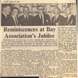 Reminiscences at Bay Association's Jubilee