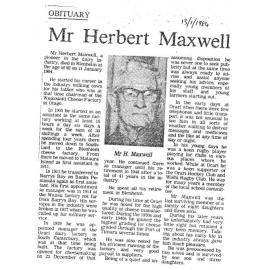 Obituary: Mr Herbert Maxwell