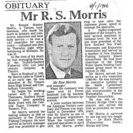 Obituary: Mr R S Morris