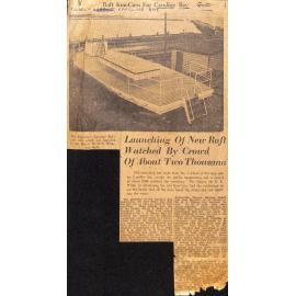 Launching of New Raft Watched By Crowd of About Two Thousand