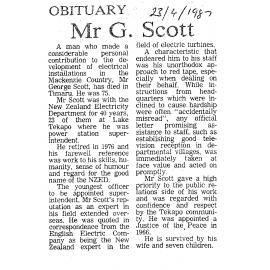 Obituary: Mr G Scott