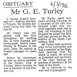 Obituary: Mr G E Turley