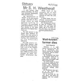Obituary: Mr S H Weatherall, Well-known farmer dies