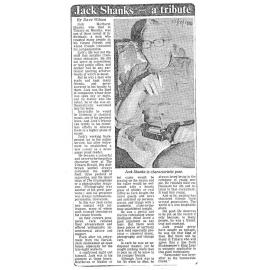 Obituary: Jack Shanks - a tribute