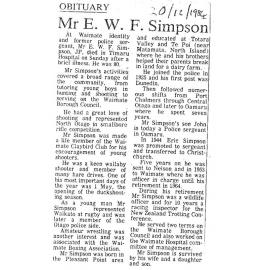 Obituary: Mr E W F Simpson