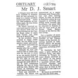 Obituary: Mr D J Smart
