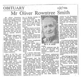 Obituary: Mr Oliver Rowntree Smith