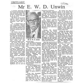 Obituary: Mr E W D Unwin