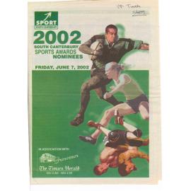 2002 South Canterbury Sports Awards Nominees