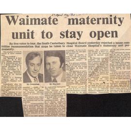 Waimate maternity unit to stay open