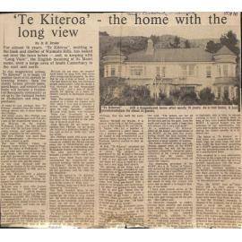  'Te Kiteroa' - the home with the long view