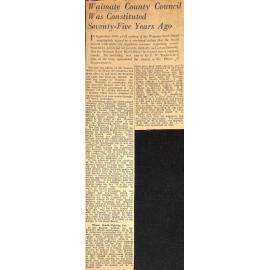 Waimate County Council Was Constituted Seventy-Five Years Ago