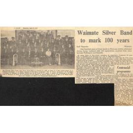 Waimate Silver Band to mark 100 years